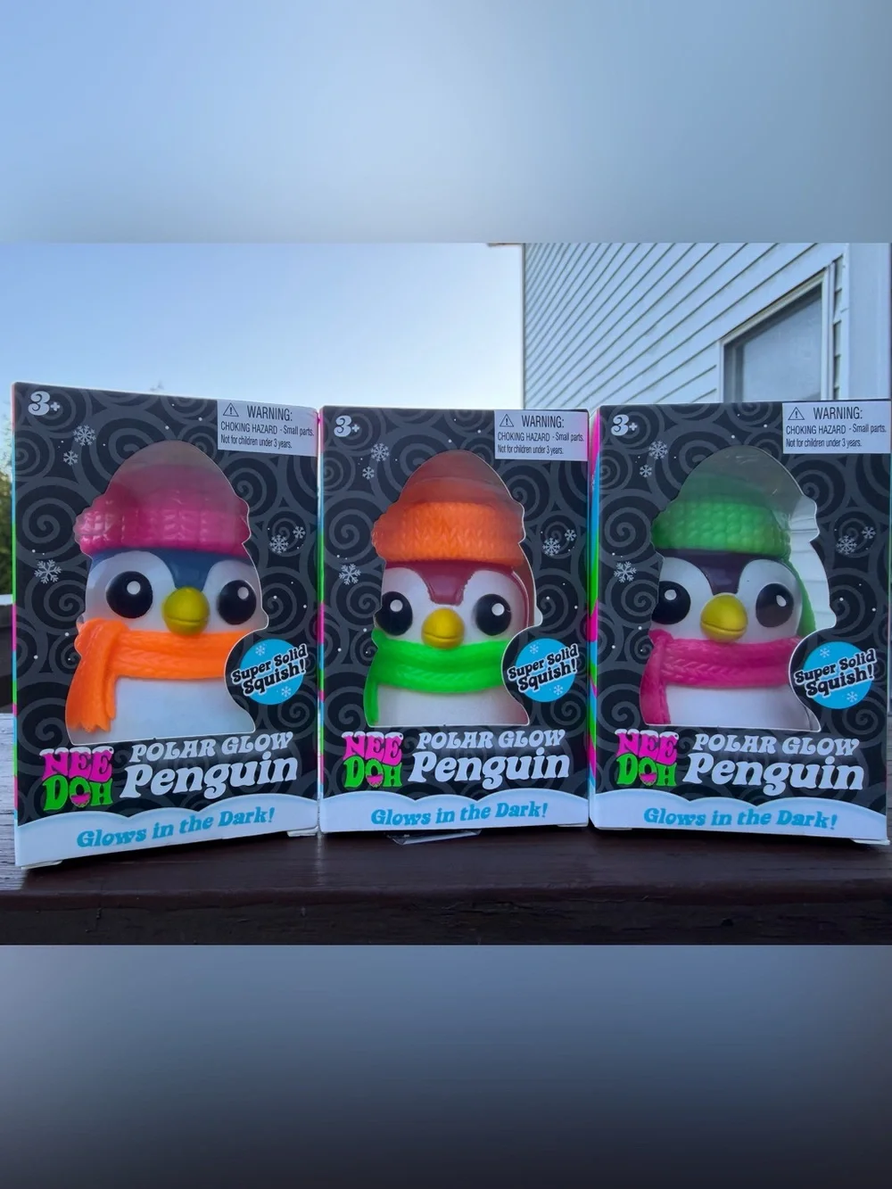 NeeDoh Polar Glow Penguin- Set of 3